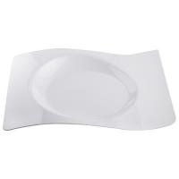 ASSIETTE VAGUE X12 BLANC PETIT MODELE