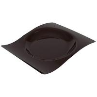 ASSIETTE VAGUE X12 CHOCOLAT PETIT MODELE