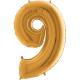 BALLON ALU CHIFFRE 9 GOLD 14"36CM