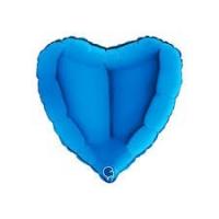 BALLON ALU COEUR BLEU 18" 46CM