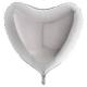 BALLON ALU COEUR ARGENT 18"46CM