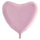 BALLON ALU COEUR ROSE PASTEL 18"46CM