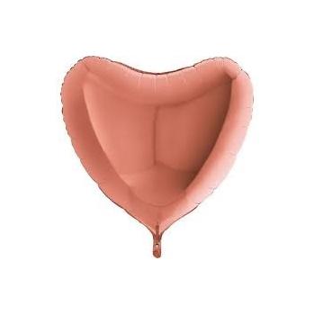 BALLON ALU COEUR ROSE GOLD 18"46CM