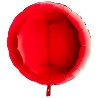 BALLON ALU ROND ROUGE 19" 46CM