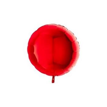 BALLON ALU ROND ROUGE 19" 46CM