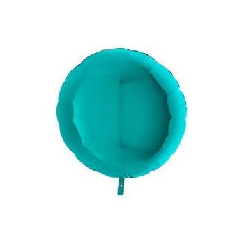 BALLON ALU ROND TURQUOISE VERT TIFFANY 19" 46CM