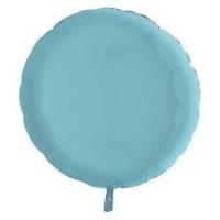 BALLON ALU ROND PASTEL BLEU 19" 46CM