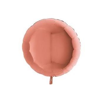 BALLON ALU ROND ROSE GOLD 18"46CM