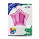 BALLON ALU ETOILE FUSCHIA 19" 46CM