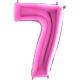 BALLON ALU CHIFFRE 7 FUSHIA 26"66CM