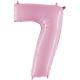 BALLON ALU CHIFFRE 7 ROSE PASTEL 26"66CM