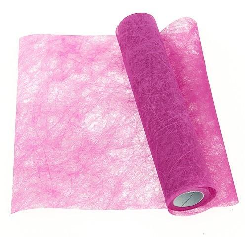 Chemin De Table Intissé Fuchsia - 30cm X 10m - Polyester - Décoration De Fête Et Événement