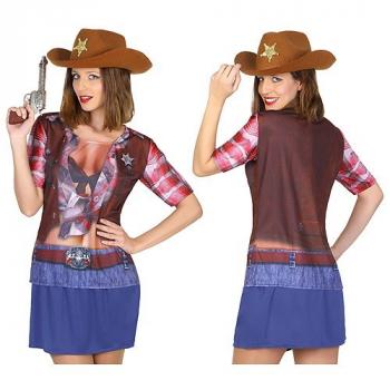 TEE SHIRT 3D COWGIRL TAILLE M-L