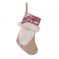 BOTTE ROSE TETE DE PERE NOEL 23CM