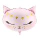 BALLON ALU TETE DE CHAT ROSE CLAIR 48X36CM