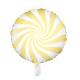 BALLON ALU ROND CANDY JAUNE PASTEL 35CM