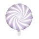 BALLON ALU ROND CANDY LILAS PASTEL 35CM