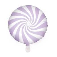 BALLON ALU ROND CANDY LILAS PASTEL 35CM