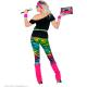 COSTUME DES ANNEES 80 T.XS (tshirt/guêtres/legging/bandeau/2 bracelet