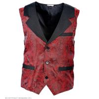 GILET VINTAGE JACQUARD BORDEAUX T.M/L