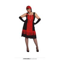 COSTUME CHARLESTONE ROUGE ET NOIR T.XL (44-46)