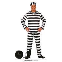 COSTUME PRISONNIER NOIR ET BLANC T.L (52-54)