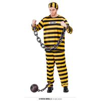 COSTUME PRISONNIER JAUNE ET NOIR T.M