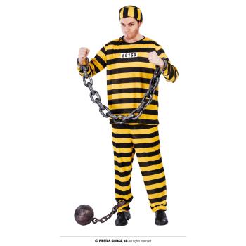 COSTUME PRISONNIER JAUNE ET NOIR T.M