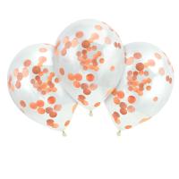 BALLONS CONFETTI ROSE GOLD X3