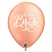 BALLON LATEX ROSE GOLD TEAM BRIDE X6