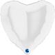 BALLON ALU COEUR BLANC 18"46CM