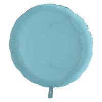 BALLON ALU ROND BLEU PASTEL 9" 23CM