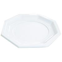 50 ASSIETTE OCTOGONALE  BLANC 24CM