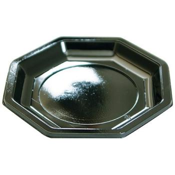 50 ASSIETTE OCTOGONALES NOIR 18.5CM