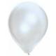 10 BALLONS METAL BLANC