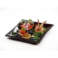 ASSIETTE CARRE X25 - NOIR - 24cm