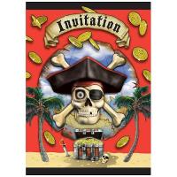 INVITATION X 8 PIRATE