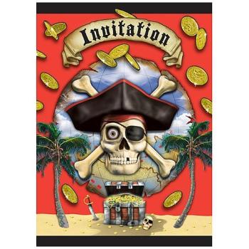 INVITATION X 8 PIRATE