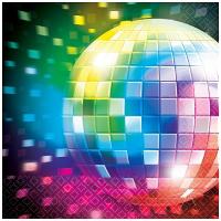 SERVIETTE DISCO FEVER 33CM X 16EX