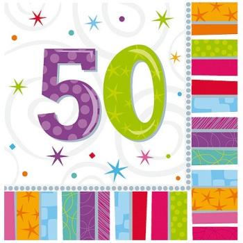 SERVIETTE 50ANS X 16EX