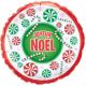 BALLON ALU ROND JOYEUX NOEL 18" 46cm