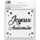 SERVIETTES ANNIVERSAIRE BLANCHES METALLISEES X24