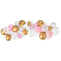 KIT 50 BALLONS POUR ARCHE OR / ROSE