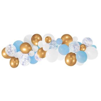 KIT 50 BALLONS POUR ARCHE OR / BLEU