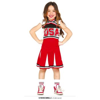 COSTUME CHEERLEADER ROUGE T.10-12 ANS