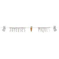 GUIRLANDE LETTRES JOYEUSES PAQUES LAPINOU 1.80M