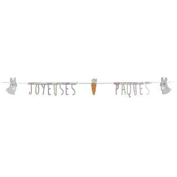 GUIRLANDE LETTRES JOYEUSES PAQUES LAPINOU 1.80M