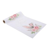 CHEMIN DE TABLE JOYEUSES PAQUES LAPINOU FLOWERS 28CMX3M