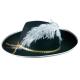 CHAPEAU MOUSQUETAIRE ADULTE NOIR