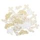 CONFETTIS BAPTEME JOLIS BRINS BLANC ET OR X100